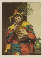 Embora perdido a vista, a memória Caro (chromolitho)